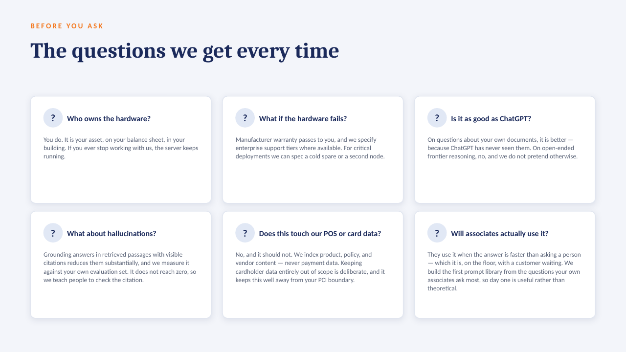 Private AI Servers — slide 13 of 14